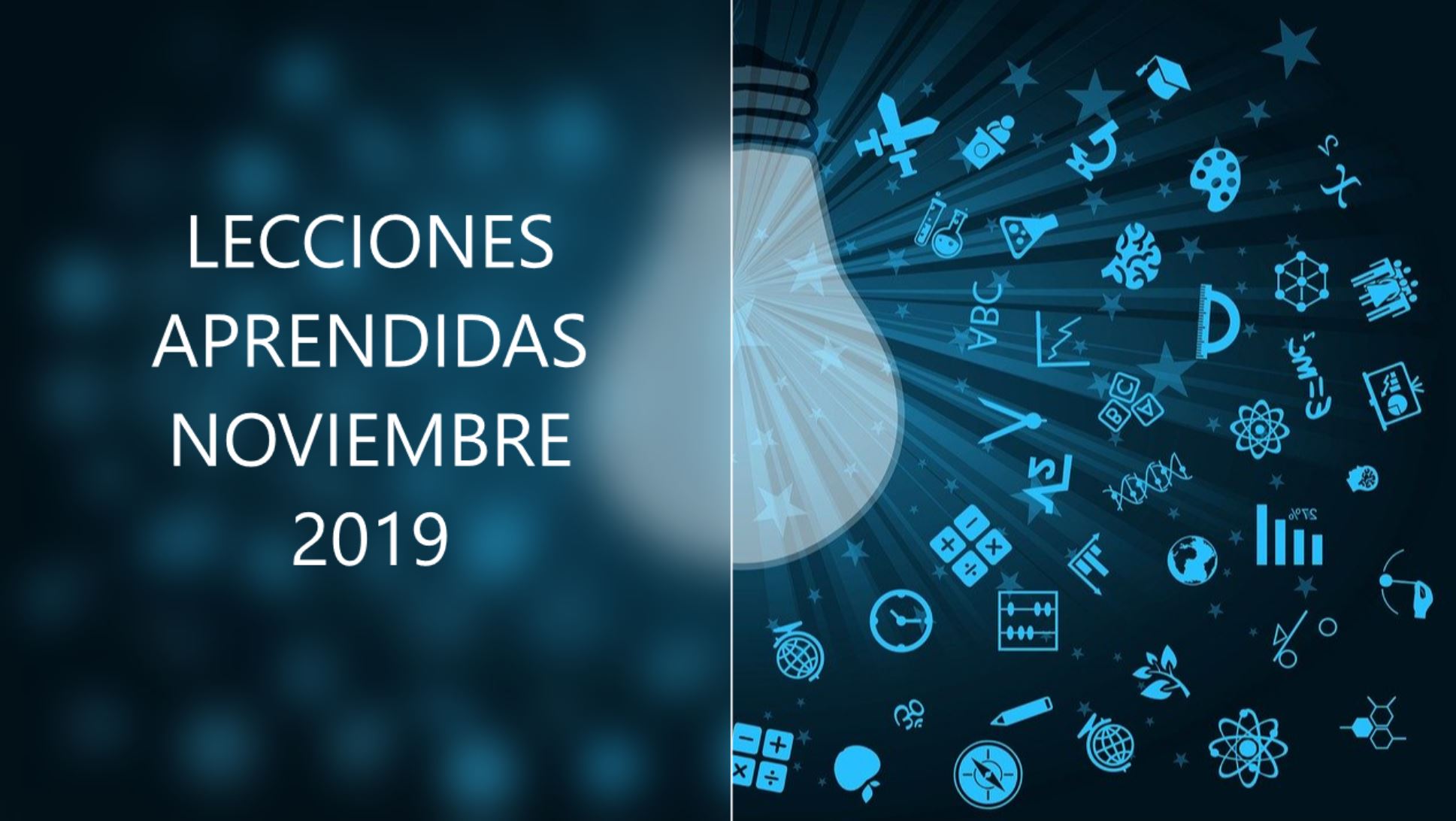 Lecciones aprendidas noviembre 2019